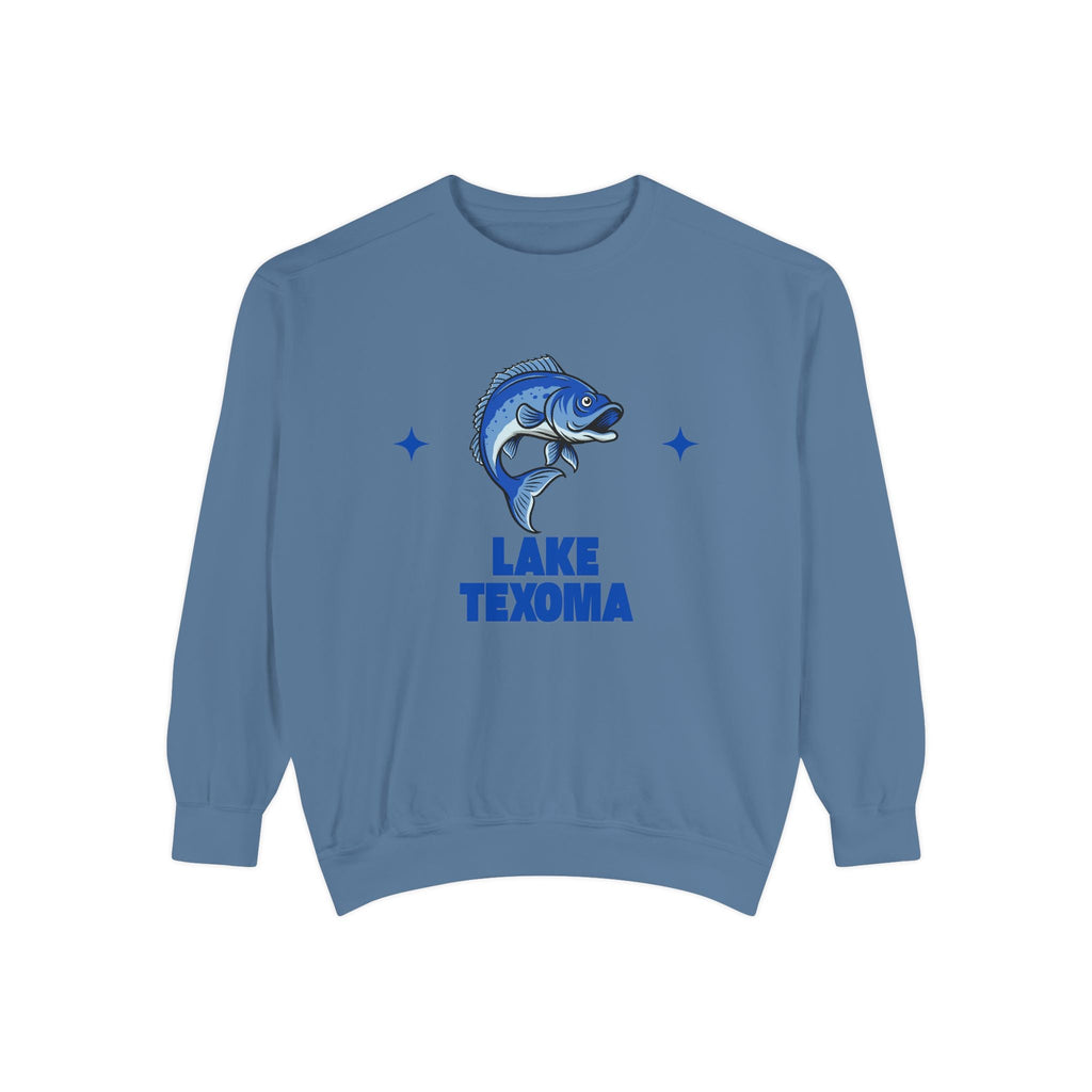 Lake Texoma Fish Design Unisex Sweatshirt | Cozy Fishing Apparel, Casual Wear, Gift for Anglers, Lake Day Outfit, Nature Lovers Sweatshirt