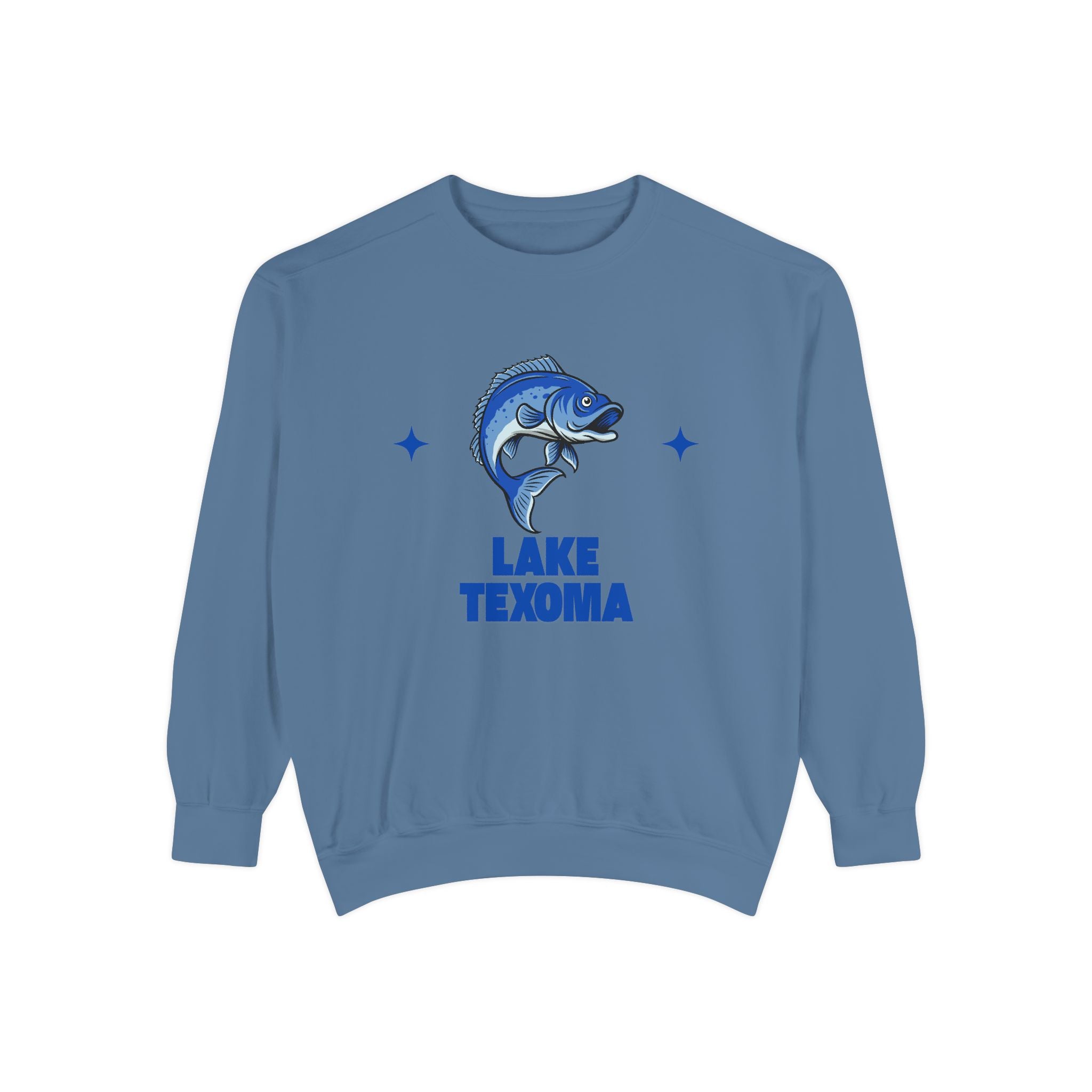 Lake Texoma Fish Design Unisex Sweatshirt | Cozy Fishing Apparel, Casual Wear, Gift for Anglers, Lake Day Outfit, Nature Lovers Sweatshirt