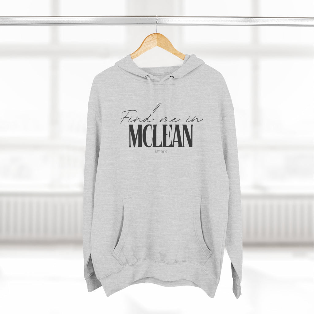 McLean Stylish Three-Panel Fleece Hoodie for Everyday Comfort, Personalized Gift, Casual Wear, Unisex Hoodie, Cozy Fashion