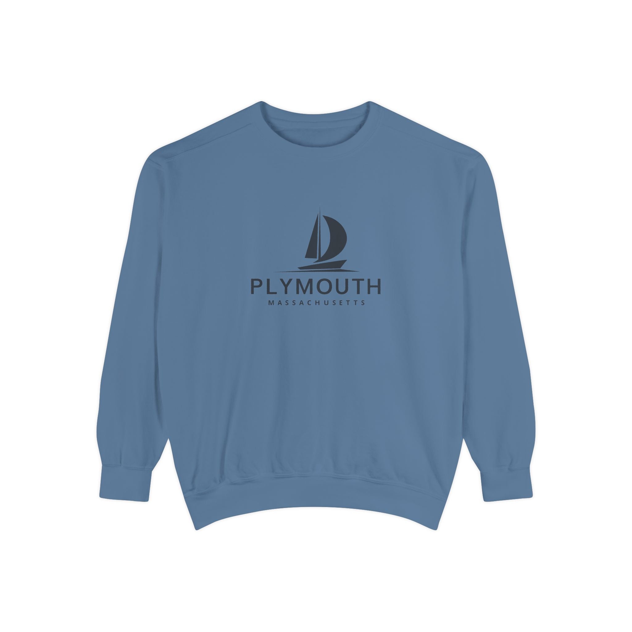 Plymouth Vibes Unisex Sweatshirt | Garment-Dyed Comfort, Perfect for Casual Outings, Travel, Gifts, Autumn Days