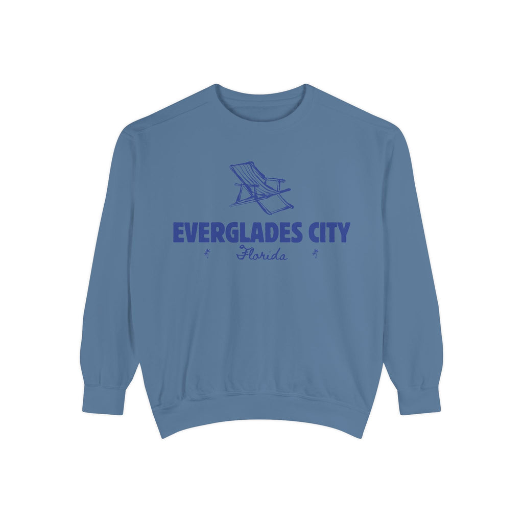 Everglades City Vibes Unisex Sweatshirt | Garment-Dyed Comfort, Perfect for Casual Outings, Travel, Gifts, Autumn Days