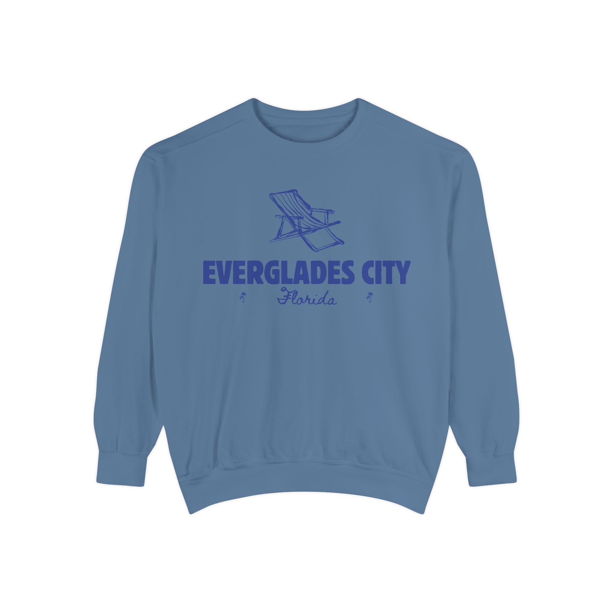Everglades City Vibes Unisex Sweatshirt | Garment-Dyed Comfort, Perfect for Casual Outings, Travel, Gifts, Autumn Days
