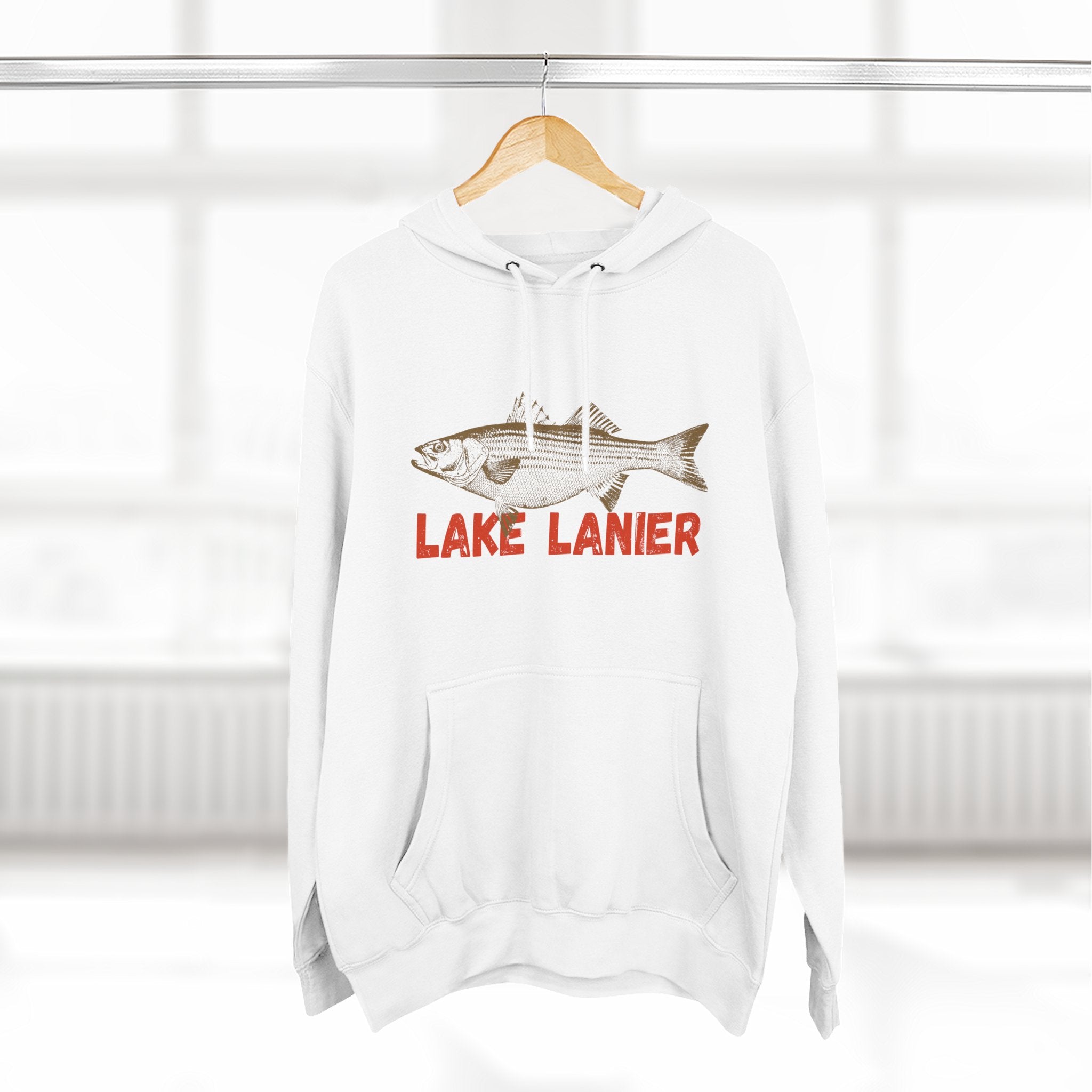 Lake Lanier Fishing Fleece Hoodie | Cozy Outdoor Style, Perfect Gift for Fishing Lovers, Summer & Winter Essentials, Lake Life Apparel