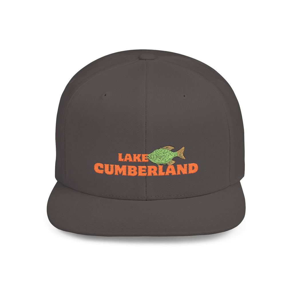 Lake Cumberland Fish Flat Bill Snapback Hat, Fishing Cap, Outdoor Gear, Lake House Gift, Summer Accessories, Stylish Headwear