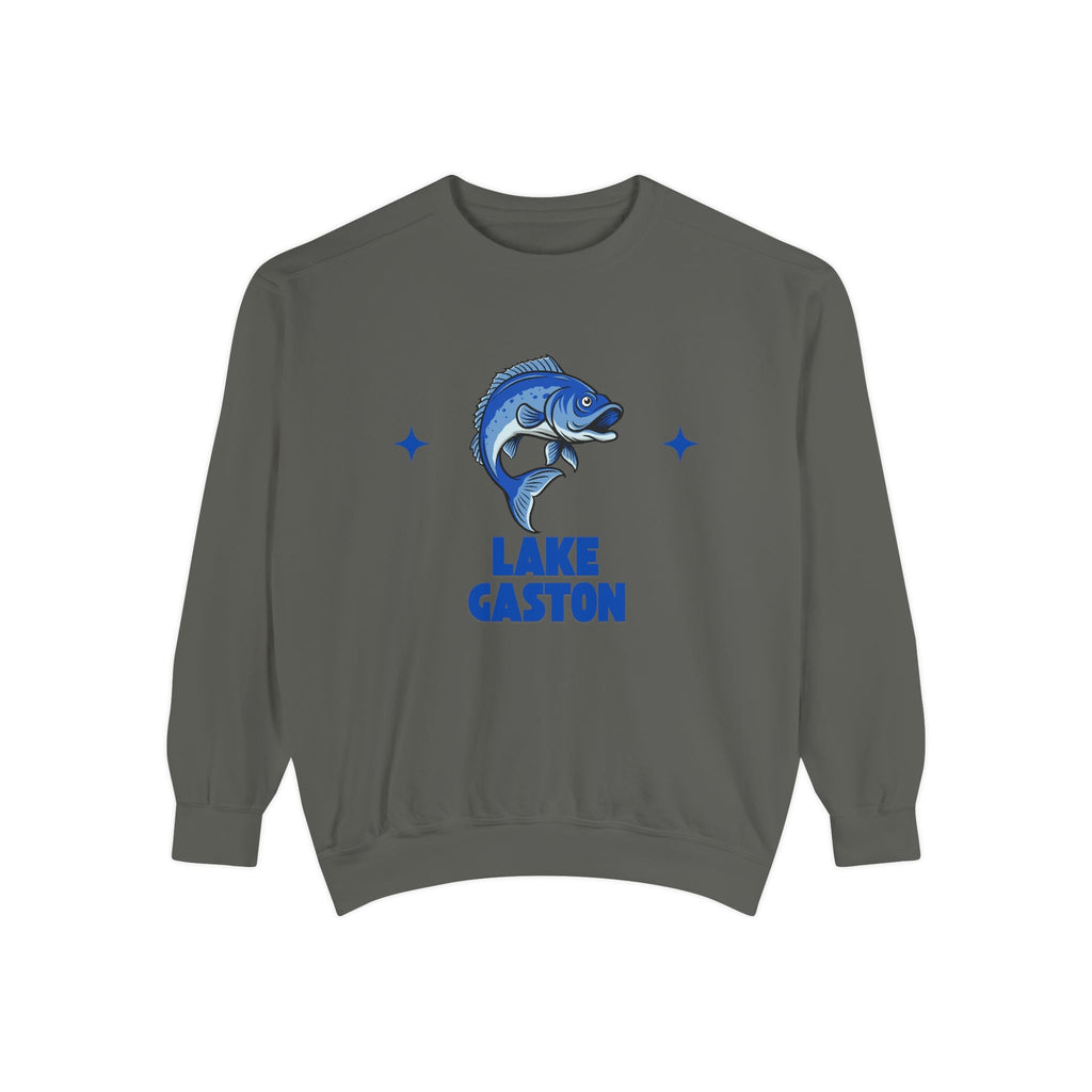 Lake Gaston Fish Design Unisex Sweatshirt | Cozy Fishing Apparel, Casual Wear, Gift for Anglers, Lake Day Outfit, Nature Lovers Sweatshirt