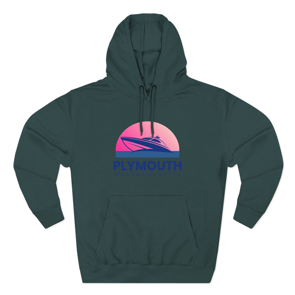 Plymouth Vibes Hoodie with Design, Perfect for Autumn Lovers, Comfortable and Stylish, Great Gift for Vacations