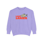 Lake Lanier Fish Sweatshirt | Unisex Garment-Dyed Apparel | Cozy Lake Life Gift, Relaxed Weekend Wear, Fishing Enthusiast Gear