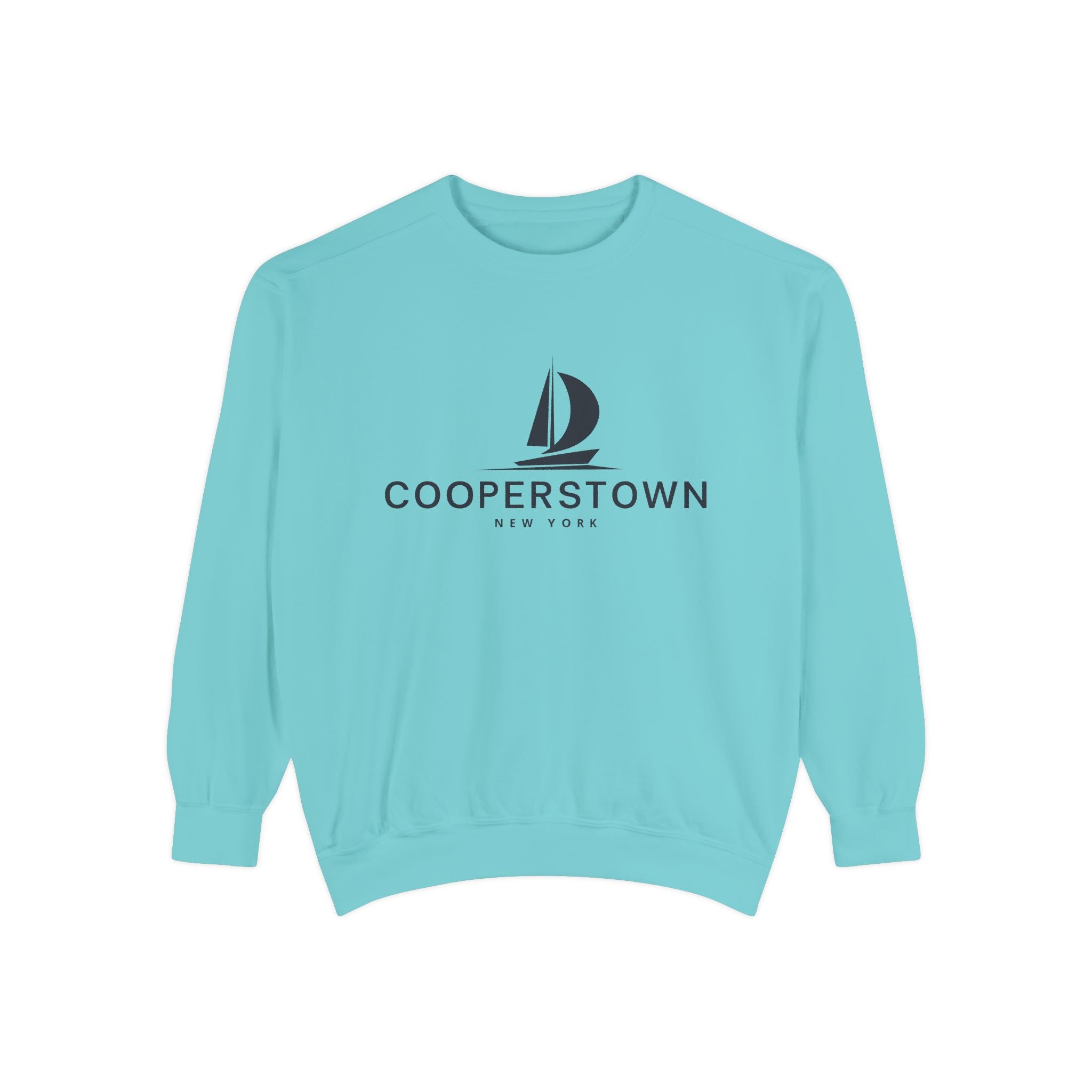 Cooperstown Vibes Unisex Sweatshirt | Garment-Dyed Comfort, Perfect for Casual Outings, Travel, Gifts, Autumn Days