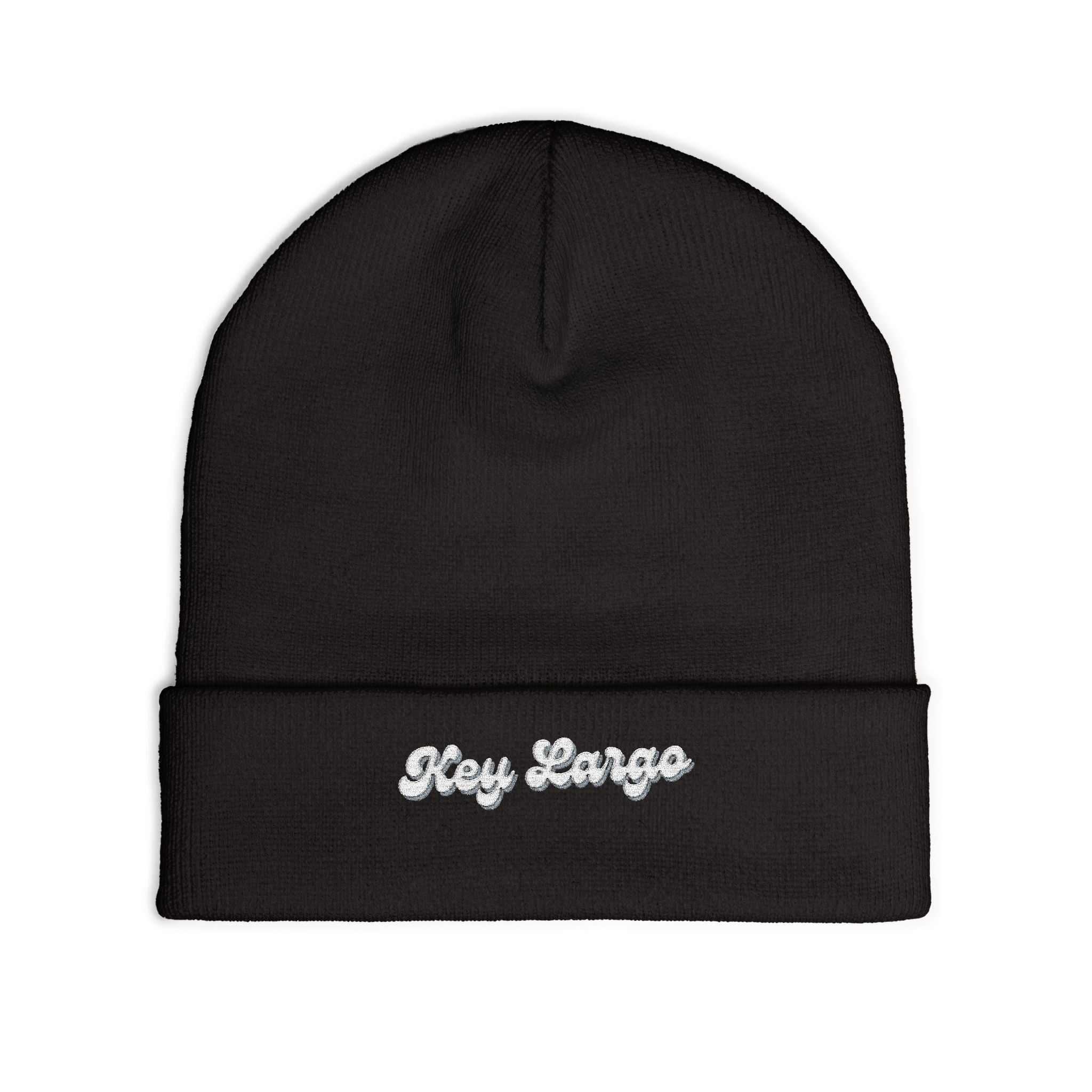 Key Largo Cozy Embroidered Knit Beanie | Winter Hat, Casual Fashion Accessory, Gift for Him/Her, Cozy Style, Outdoor Wear