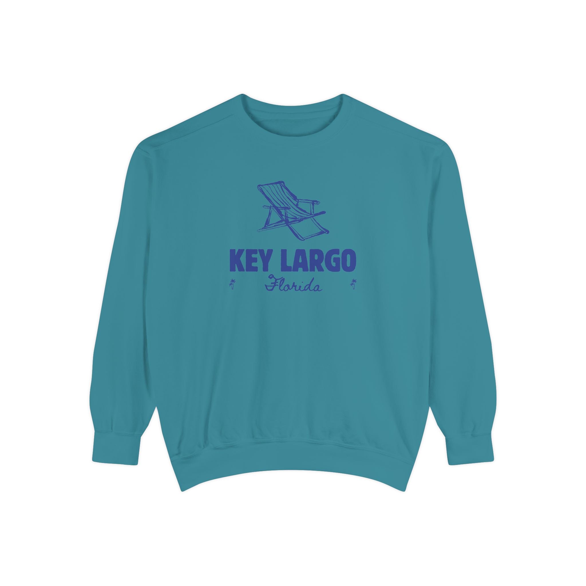 Key Largo Vibes Unisex Sweatshirt | Garment-Dyed Comfort, Perfect for Casual Outings, Travel, Gifts, Autumn Days