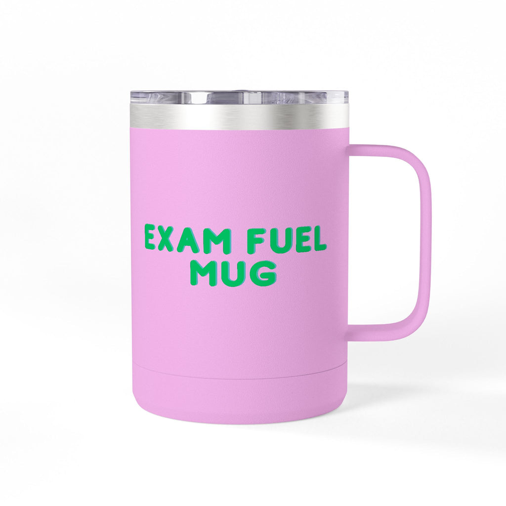Exam Fuel Mug Tumbler | Perfect for Students, Study Sessions, Motivational Drinkware, Eco-Friendly Cup