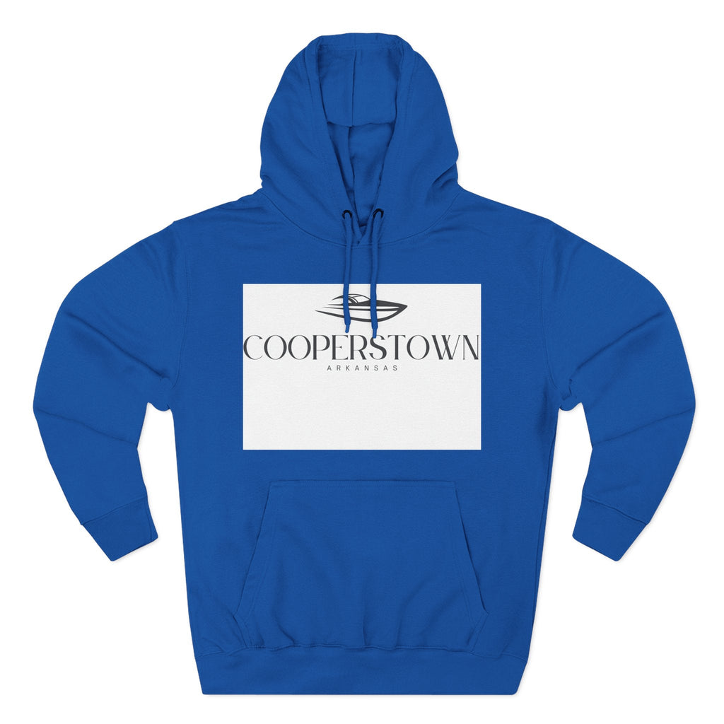 Cooperstown Stylish Three-Panel Fleece Hoodie for Cozy Days, Casual Wear, Warm Layering, Gift for Him or Her