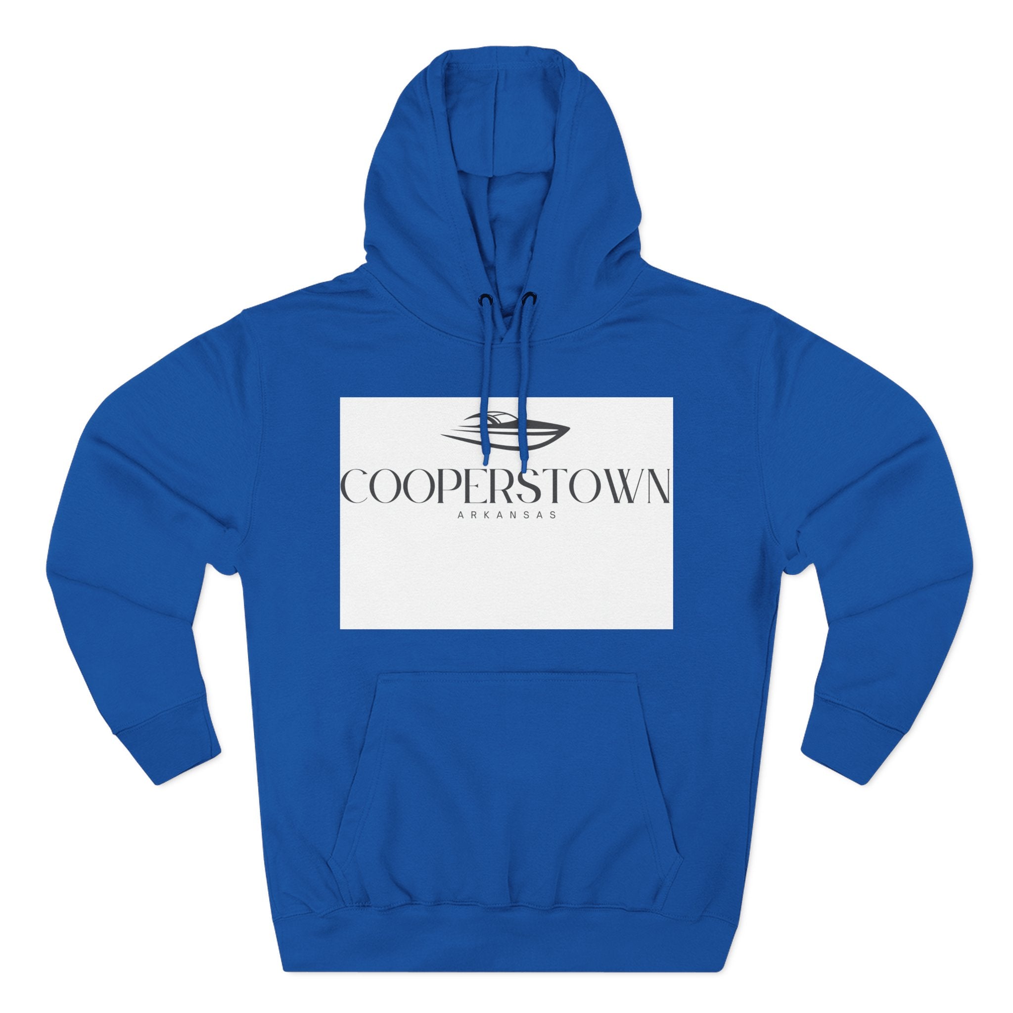 Cooperstown Stylish Three-Panel Fleece Hoodie for Cozy Days, Casual Wear, Warm Layering, Gift for Him or Her