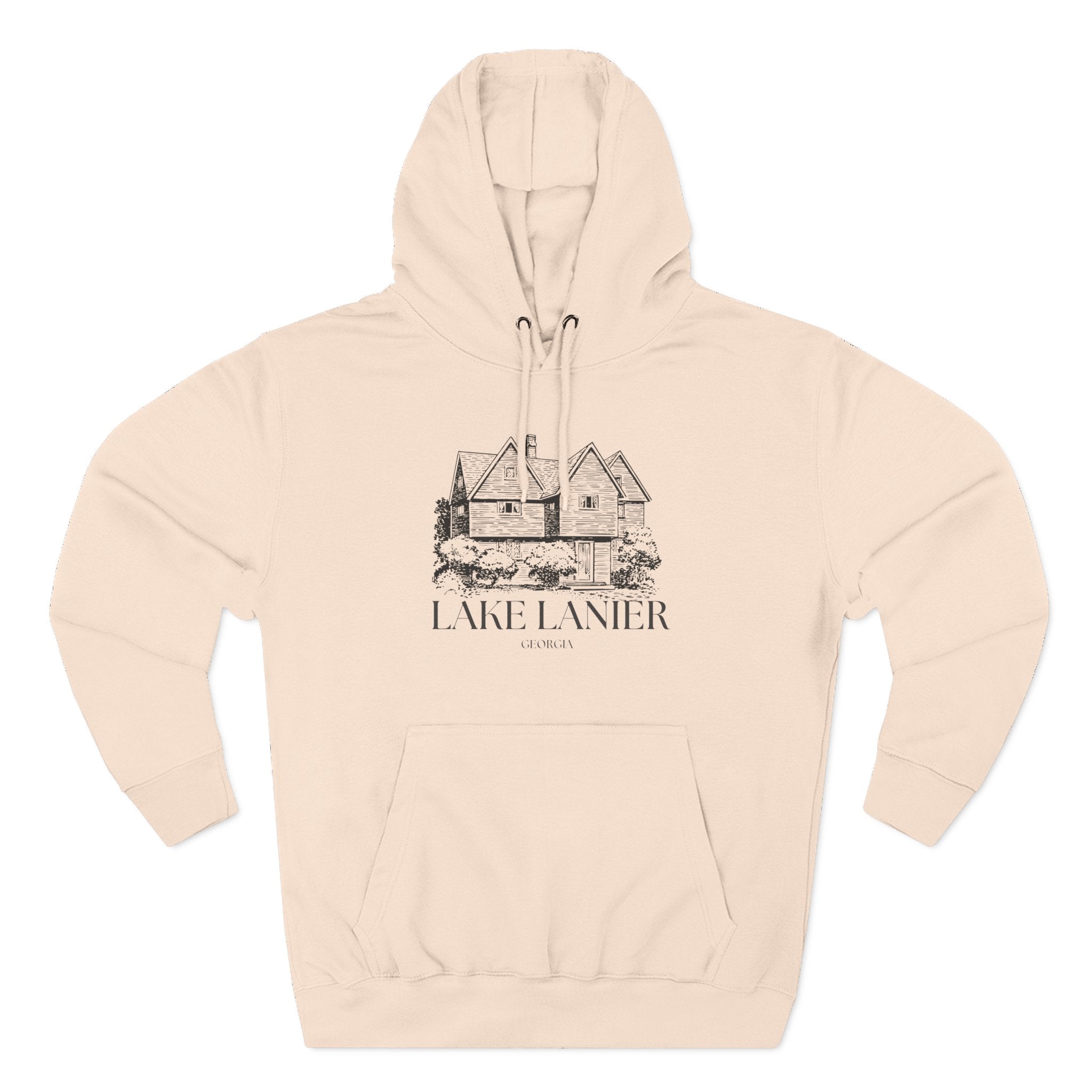 Cozy Lake Lanier Fleece Hoodie - Perfect for Relaxing, Outdoor Adventures, Gifts for Nature Lovers, Fall and Winter Apparel