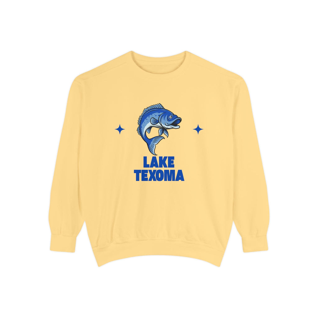 Lake Texoma Fish Design Unisex Sweatshirt | Cozy Fishing Apparel, Casual Wear, Gift for Anglers, Lake Day Outfit, Nature Lovers Sweatshirt
