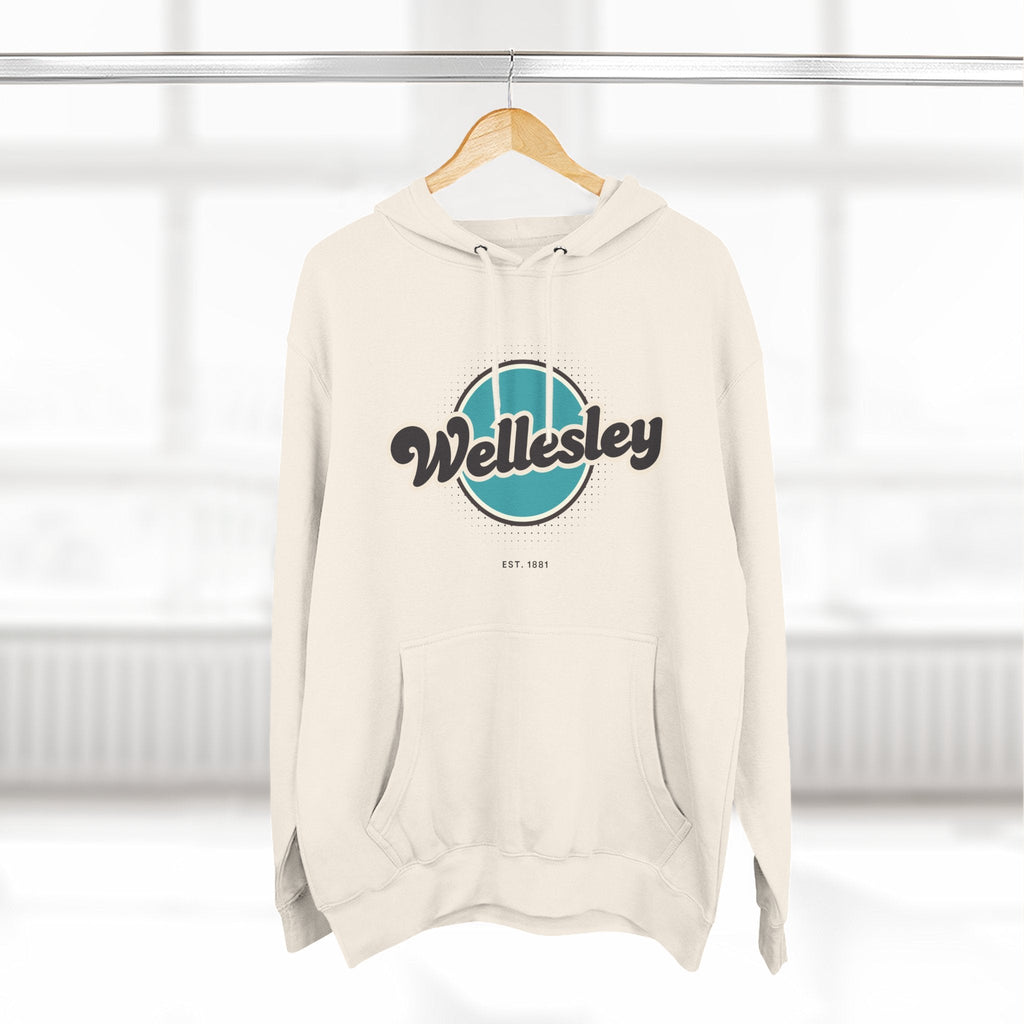 Wellesley Retro Vibe Hoodie for Casual Days, Streetwear, Unisex Gift, Cozy Layering Apparel