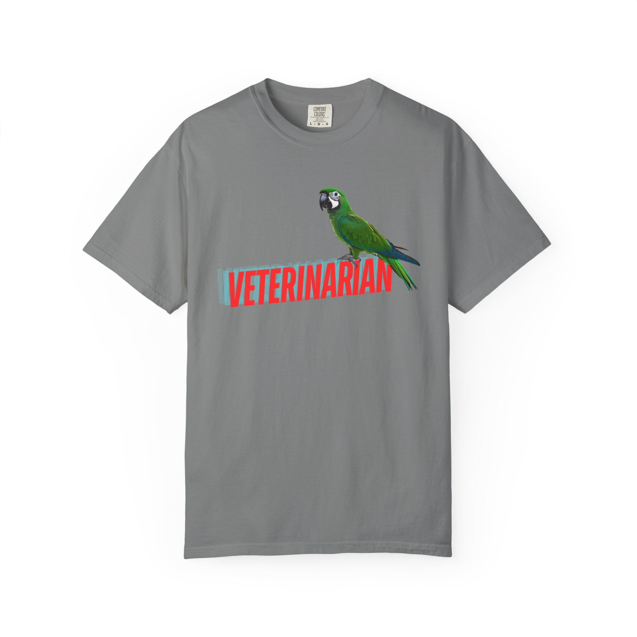 Veterinarian T-Shirt - Cute Parrot Graphic Tee for Animal Lovers, Gifts for Vet Students, Pet Owners, Animal Day Celebration