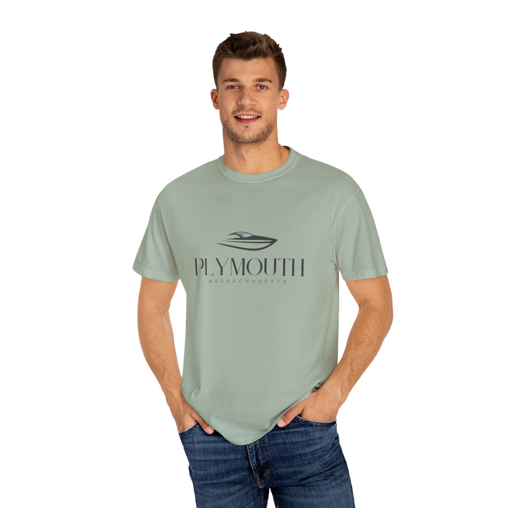 Plymouth Chill Vibes Tee - Unisex Garment-Dyed T-shirt for Autumn Lovers, Casual Wear, Gifts for Him/Her