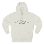 Big Sky Stylish Three-Panel Fleece Hoodie for Cozy Days, Casual Wear, Warm Layering, Gift for Him or Her