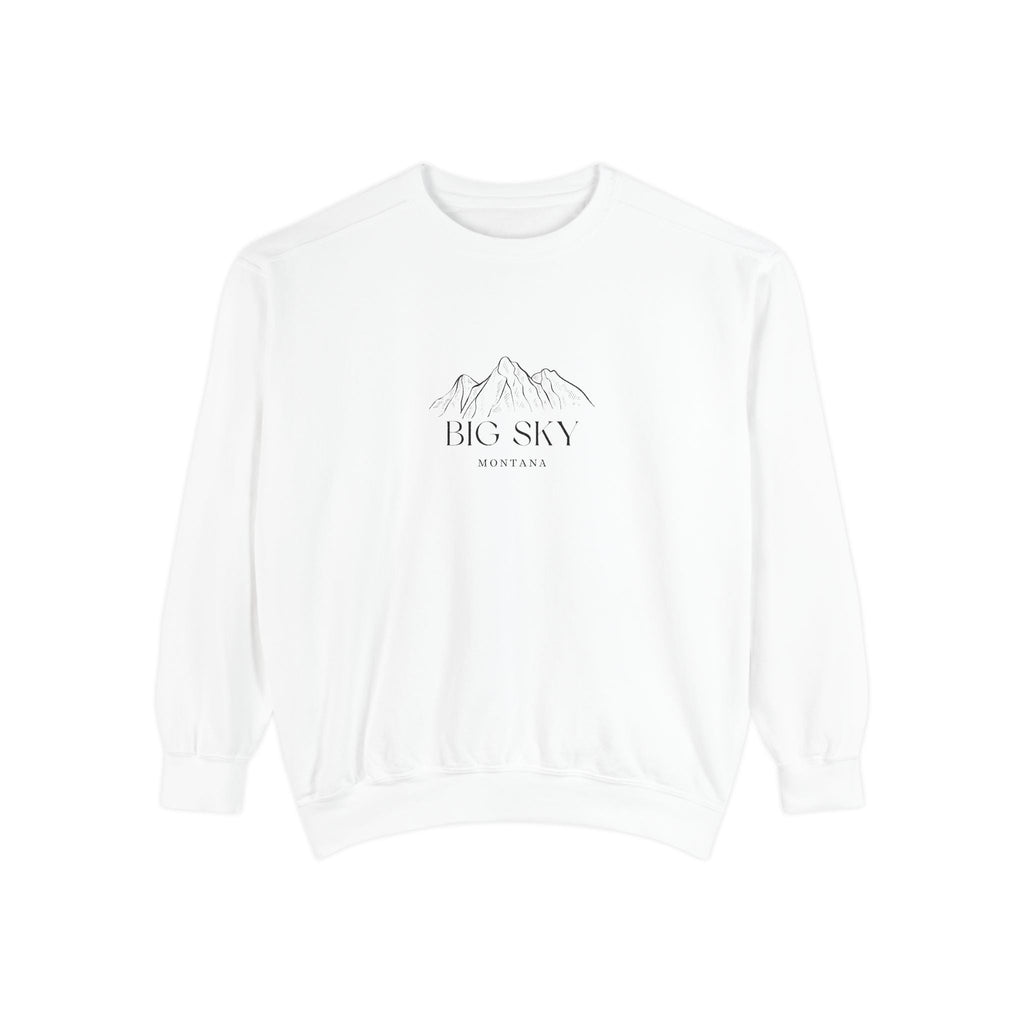 Big Sky Vibes Unisex Sweatshirt | Garment-Dyed Comfort, Perfect for Casual Outings, Travel, Gifts, Autumn Days