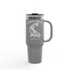 Lake Lanier Insulated Travel Mug, Summer Adventure Cup, Outdoor Coffee Tumbler, Fishing Gift, 40oz Drinkware