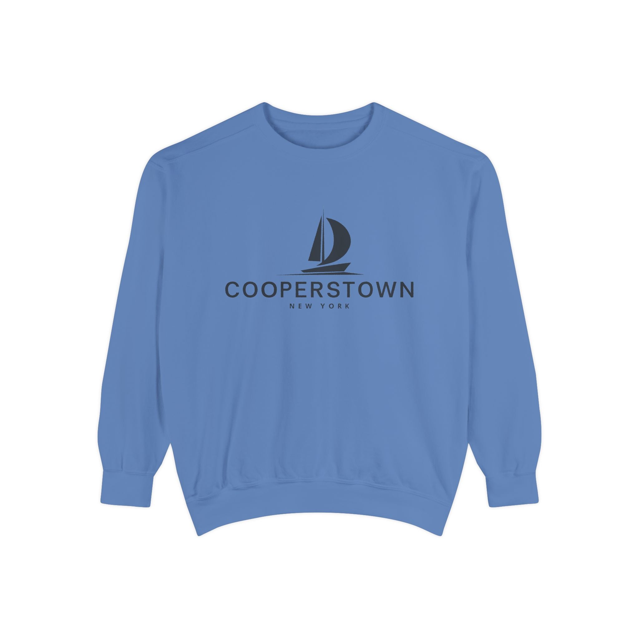 Cooperstown Vibes Unisex Sweatshirt | Garment-Dyed Comfort, Perfect for Casual Outings, Travel, Gifts, Autumn Days