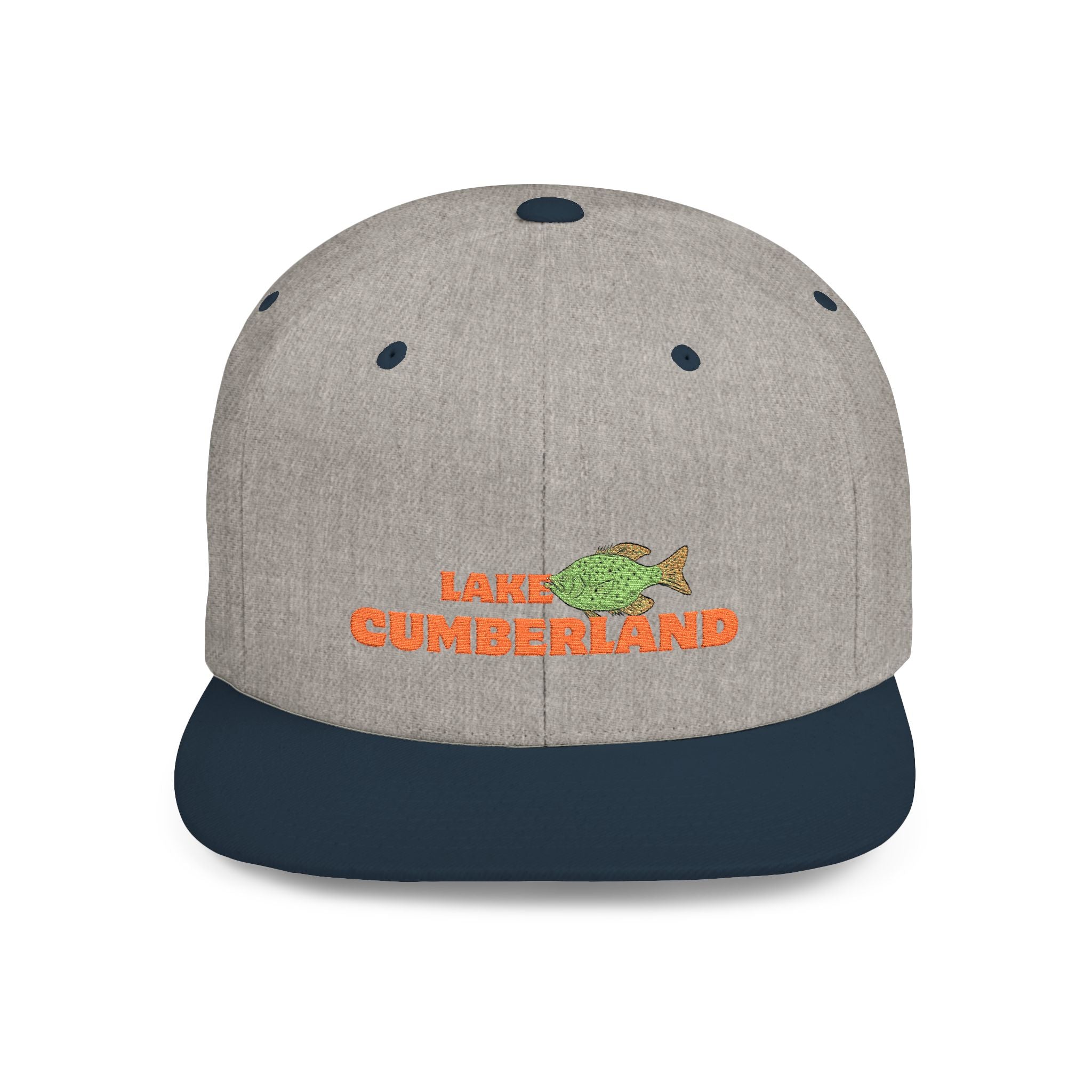 Lake Cumberland Fish Flat Bill Snapback Hat, Fishing Cap, Outdoor Gear, Lake House Gift, Summer Accessories, Stylish Headwear