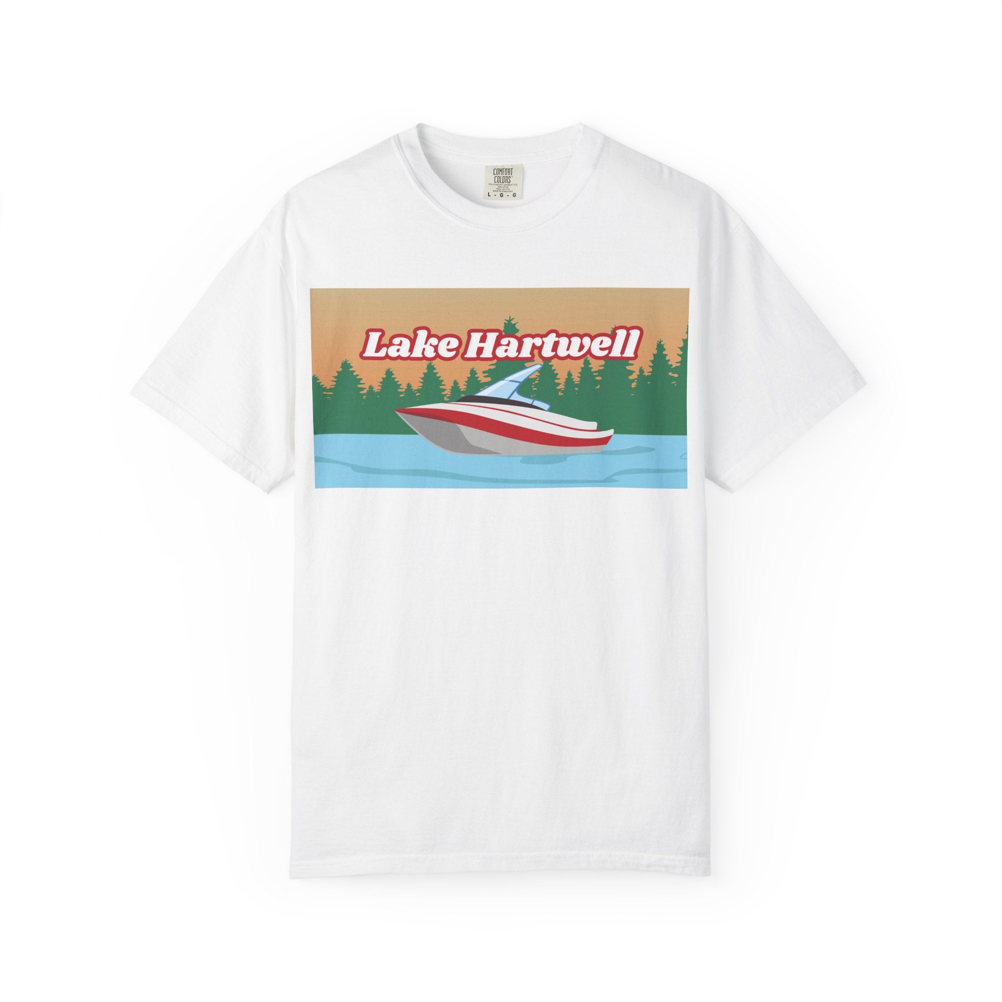 Lake Hartwell Relaxed Unisex T-Shirt, Summer Vibes Tee, Outdoor Adventure Shirt, Lake Life Apparel, Gift for Nature Lovers, Vacation Wear