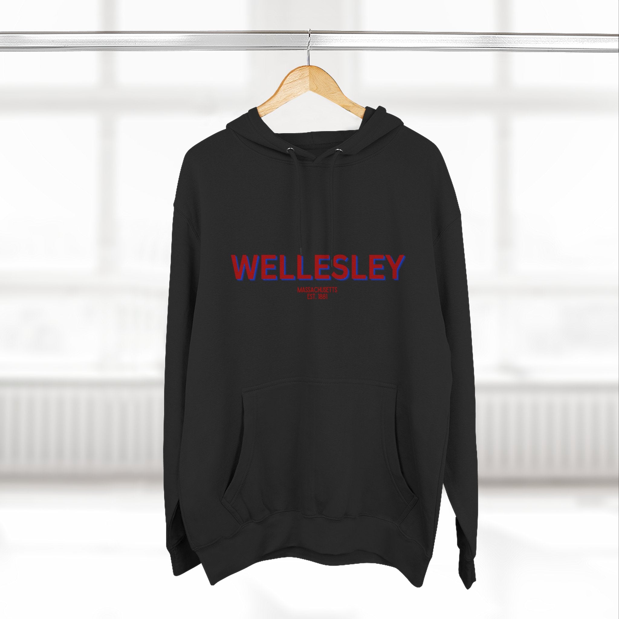 Wellesley Fleece Hoodie, Casual Sweatshirt, Cozy Layering Piece, Perfect Gift for All Occasions, Stylish Streetwear