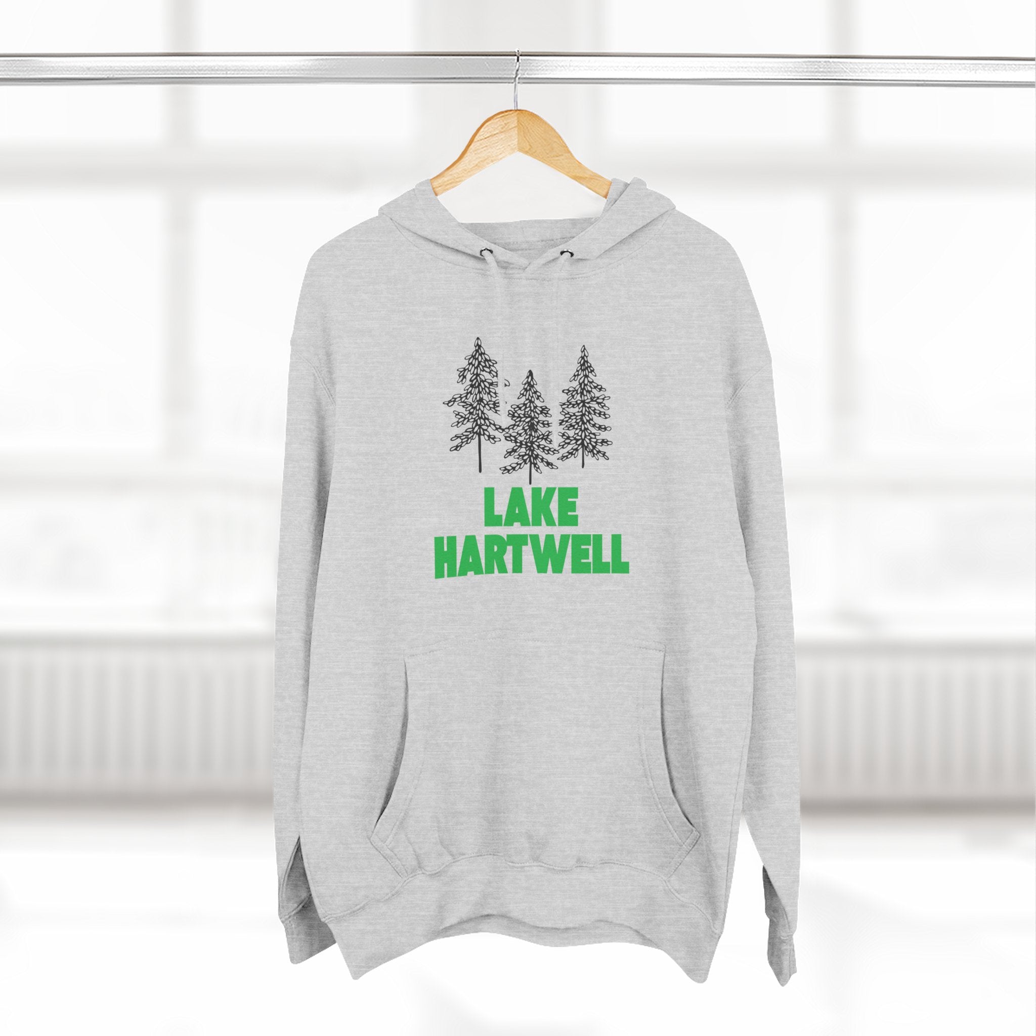 Lake Hartwell Fleece Hoodie, Cozy Sweatshirt, Outdoor Adventure Wear, Unique Gift for Lake Lovers, Perfect for Fall and Winter