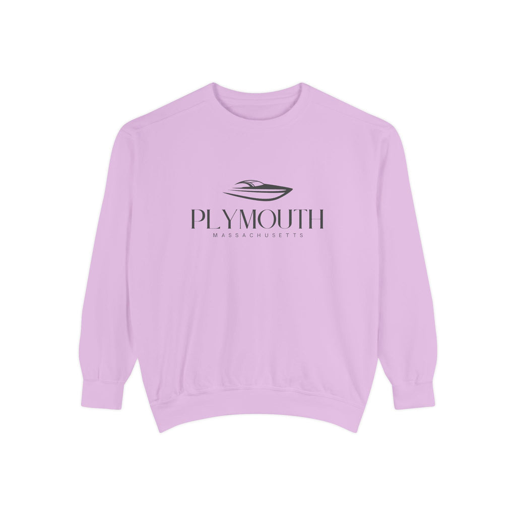 Plymouth Chill Vibes Sweatshirt - Unisex Garment-Dyed Style, Perfect for Lounging