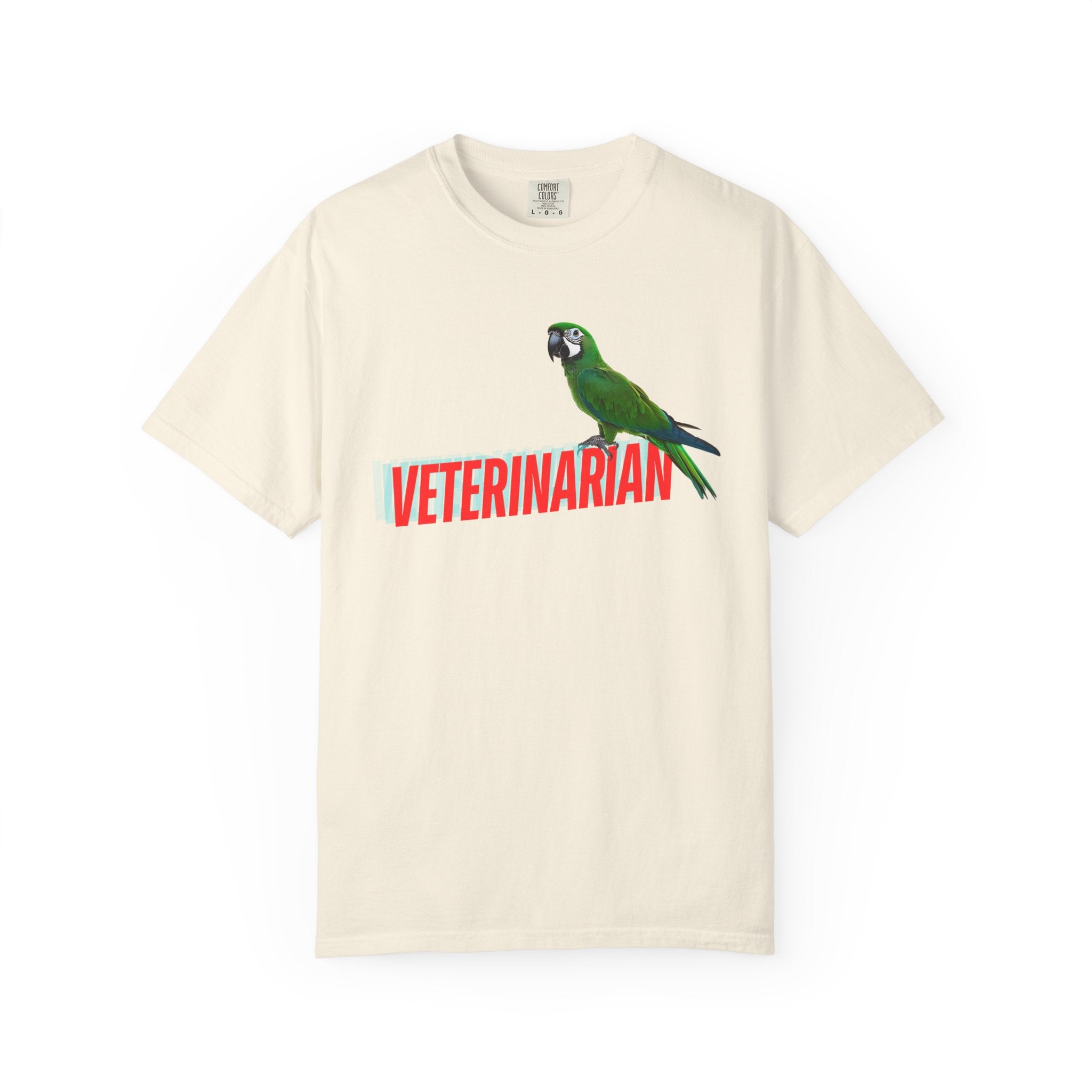 Veterinarian T-Shirt - Cute Parrot Graphic Tee for Animal Lovers, Gifts for Vet Students, Pet Owners, Animal Day Celebration