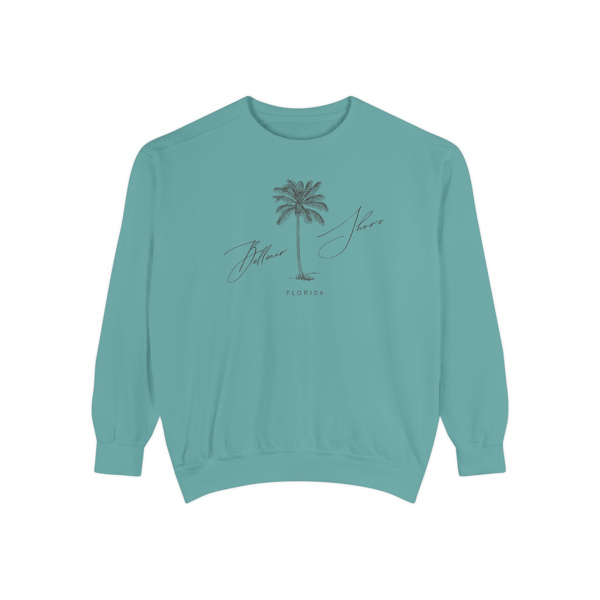 Belleair Shore Chill Vibes Sweatshirt - Unisex Garment-Dyed Style, Perfect for Lounging