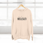 Wellesley Stylish Three-Panel Fleece Hoodie for Everyday Comfort, Personalized Gift, Casual Wear, Unisex Hoodie, Cozy Fashion