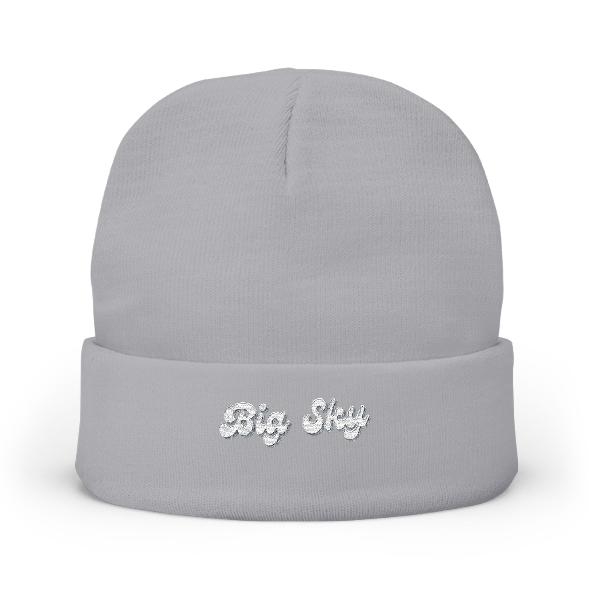 Big Sky Cozy Embroidered Knit Beanie | Winter Hat, Casual Fashion Accessory, Gift for Him/Her, Cozy Style, Outdoor Wear