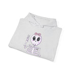 Cute Skeleton Graphic Hoodie for Halloween, Cozy Sweatshirt for Fall, Fun Gift for Halloween Lovers, Edgy Autumn Apparel, Unisex