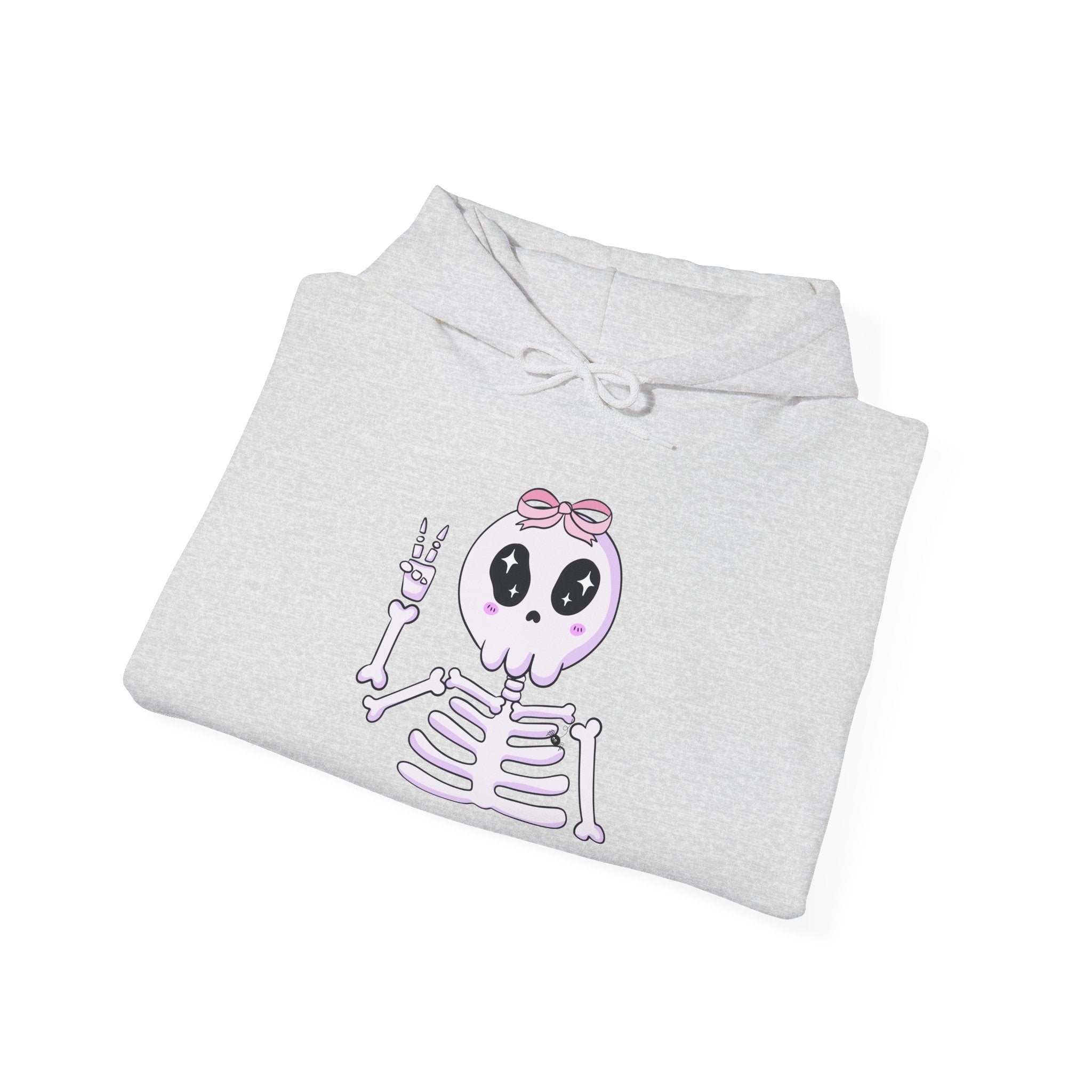 Cute Skeleton Graphic Hoodie for Halloween, Cozy Sweatshirt for Fall, Fun Gift for Halloween Lovers, Edgy Autumn Apparel, Unisex