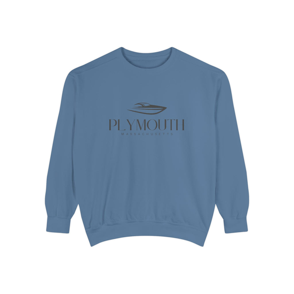 Plymouth Chill Vibes Sweatshirt - Unisex Garment-Dyed Style, Perfect for Lounging