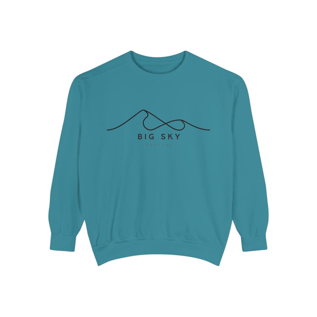Big Sky Chill Vibes Sweatshirt - Unisex Garment-Dyed Style, Perfect for Lounging