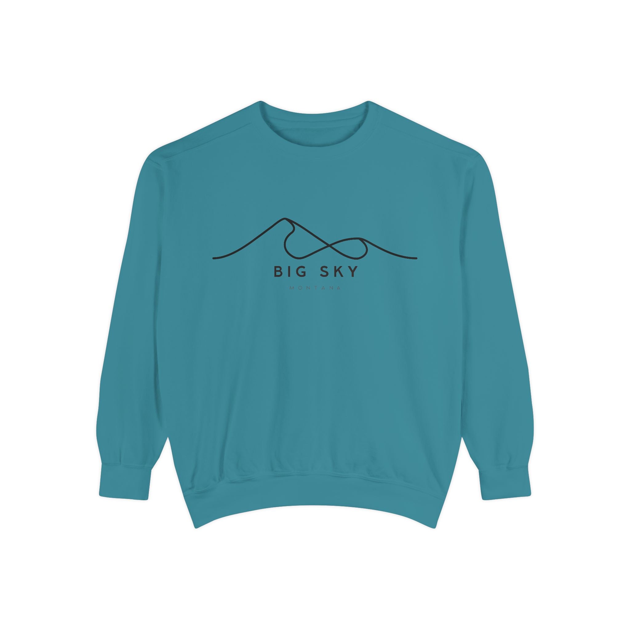 Big Sky Chill Vibes Sweatshirt - Unisex Garment-Dyed Style, Perfect for Lounging