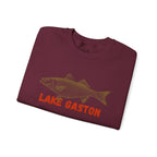 Lake Gaston Fishing Sweatshirt, Unisex Crewneck, Casual Wear, Gift for Fishermen, Outdoor Apparel, Lake House Cozy