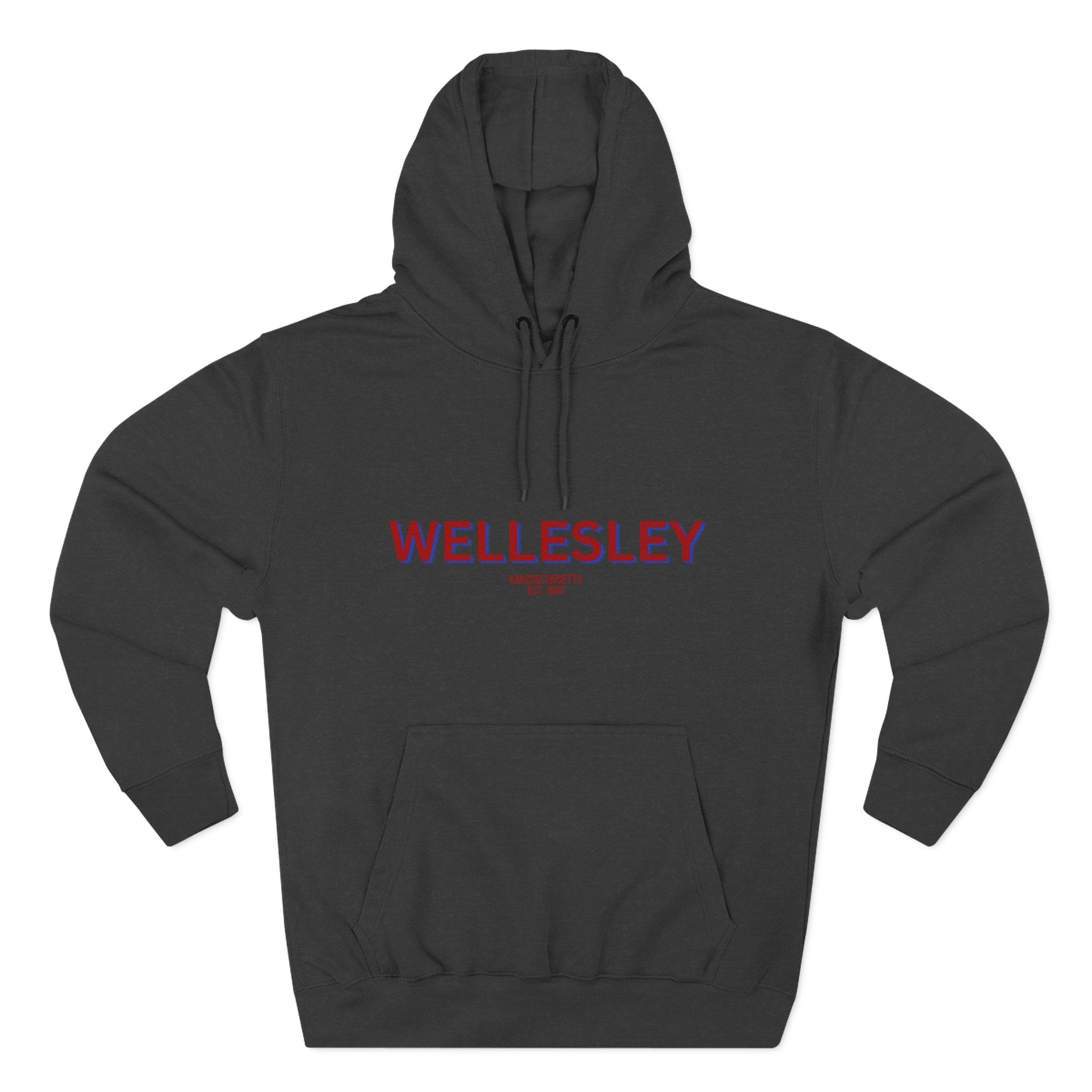 Wellesley Fleece Hoodie, Casual Sweatshirt, Cozy Layering Piece, Perfect Gift for All Occasions, Stylish Streetwear