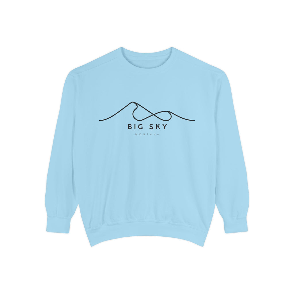 Big Sky Chill Vibes Sweatshirt - Unisex Garment-Dyed Style, Perfect for Lounging