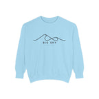Big Sky Chill Vibes Sweatshirt - Unisex Garment-Dyed Style, Perfect for Lounging