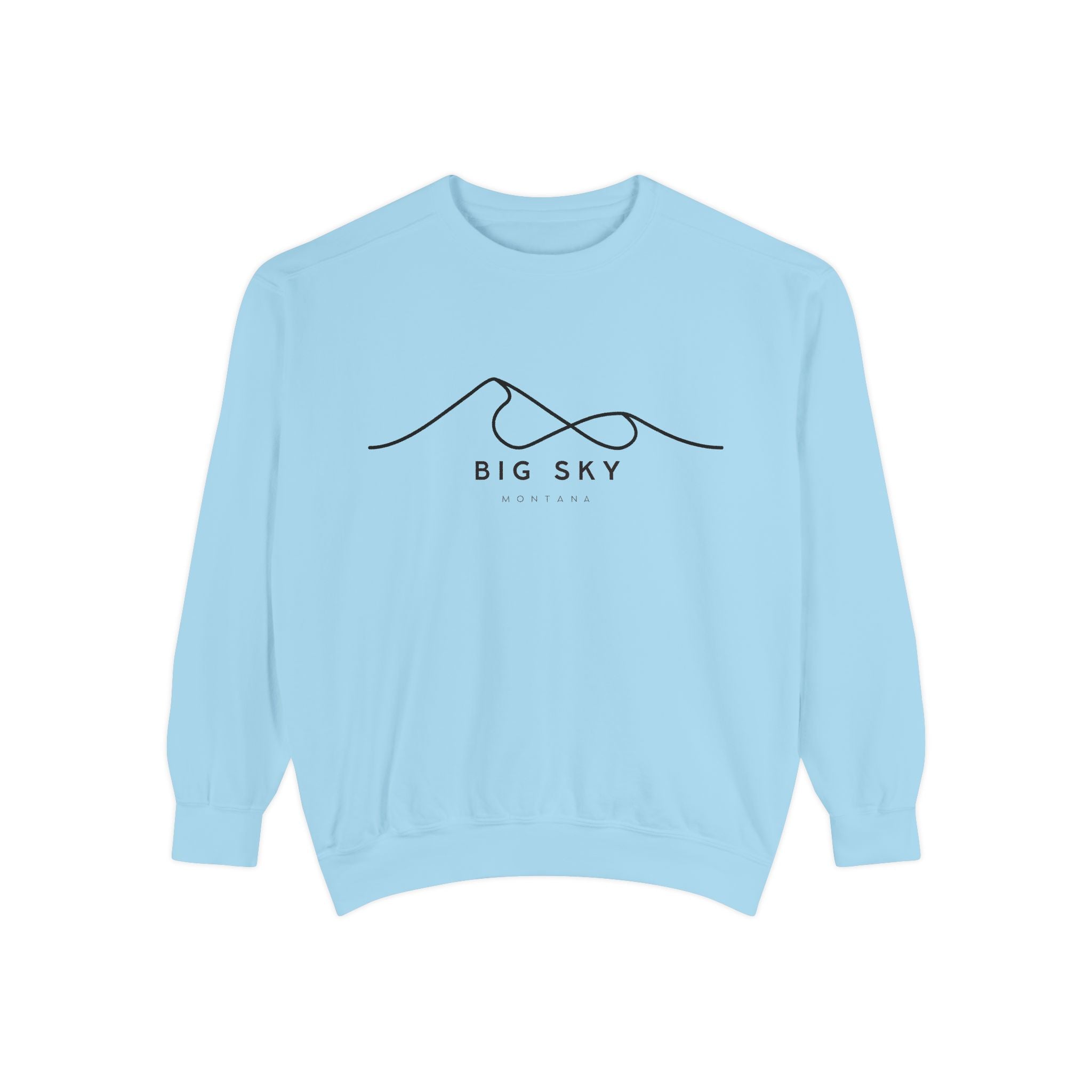Big Sky Chill Vibes Sweatshirt - Unisex Garment-Dyed Style, Perfect for Lounging