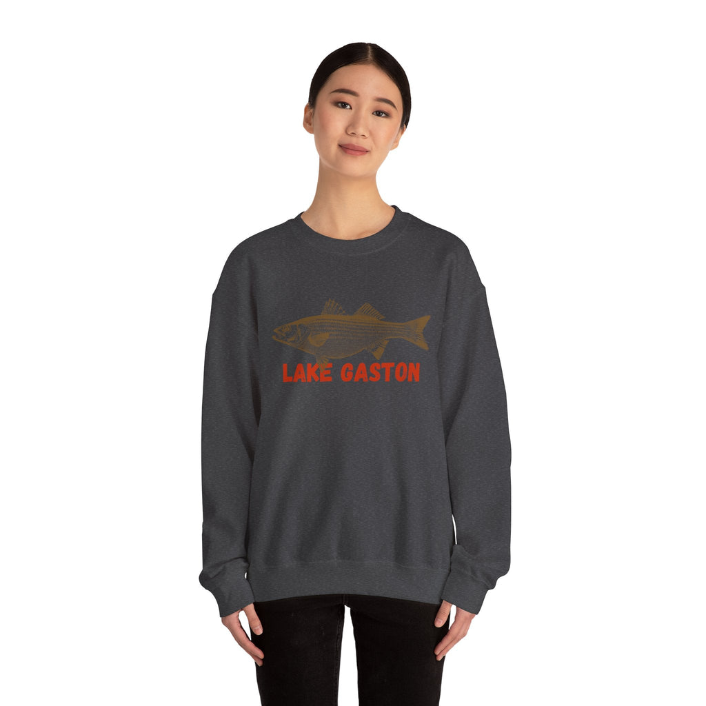 Lake Gaston Fishing Sweatshirt, Unisex Crewneck, Casual Wear, Gift for Fishermen, Outdoor Apparel, Lake House Cozy
