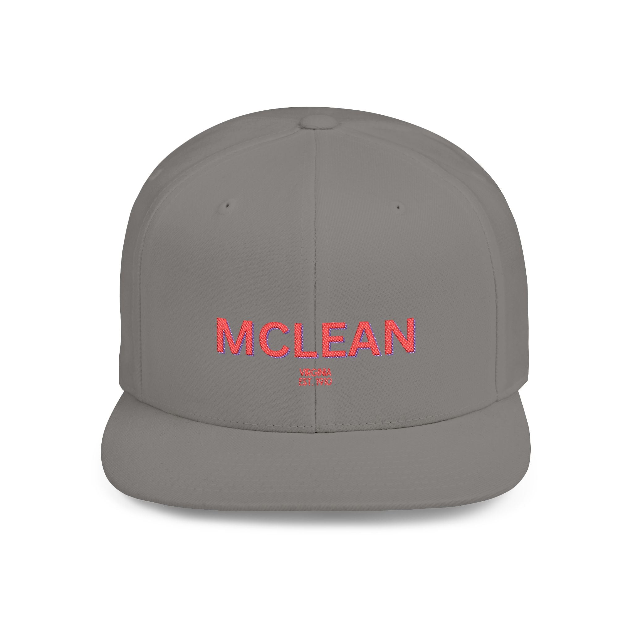 McLean Stylish Flat Bill Snapback Hat with Design, Perfect for Casual Outings, Streetwear, Gifts, Festivals, Everyday Wear