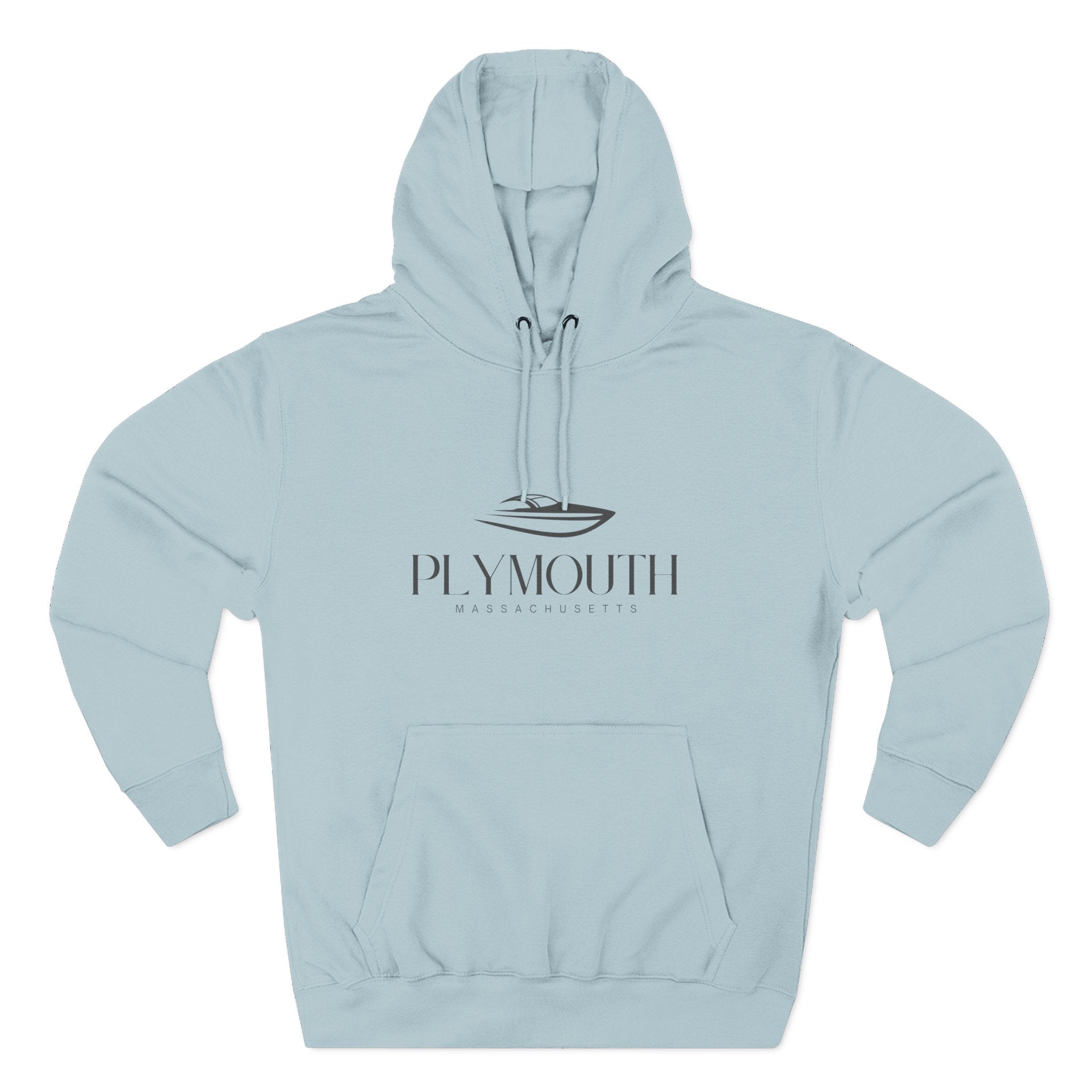 Plymouth Stylish Three-Panel Fleece Hoodie for Cozy Days, Casual Wear, Warm Layering, Gift for Him or Her