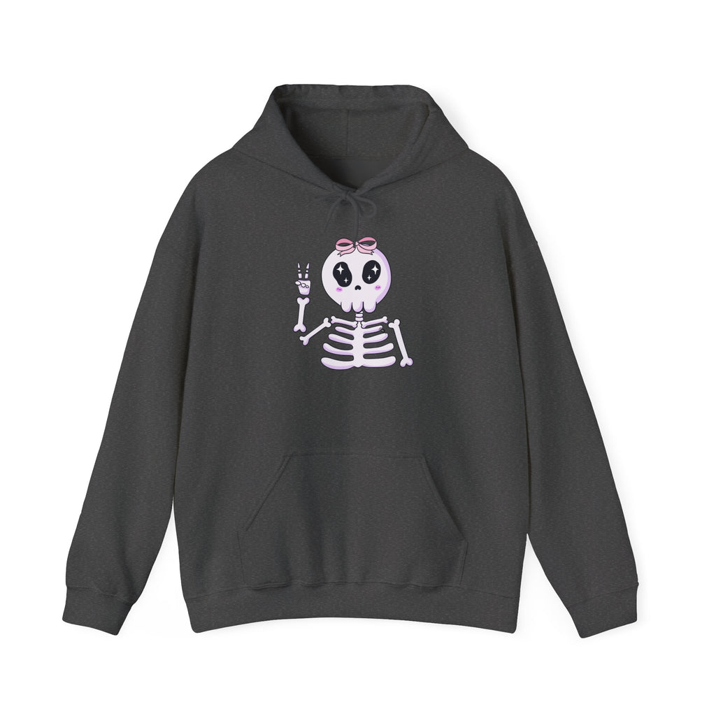 Cute Skeleton Graphic Hoodie for Halloween, Cozy Sweatshirt for Fall, Fun Gift for Halloween Lovers, Edgy Autumn Apparel, Unisex