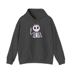 Cute Skeleton Graphic Hoodie for Halloween, Cozy Sweatshirt for Fall, Fun Gift for Halloween Lovers, Edgy Autumn Apparel, Unisex